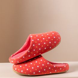 Autumn and winter soft soles are machine washable for home indoor home silent floor cotton slippers women size 36-41