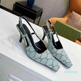 Designer -Sandals Women's Sandals leather sole women's sandals high heels pointed beach shoes