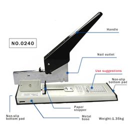 Staplers 1 box 23/13 Staple / Large Capacity Paper Binding Stapler Heavy Duty Bookbinding Stapling Hand Operated 0100 0240 231027