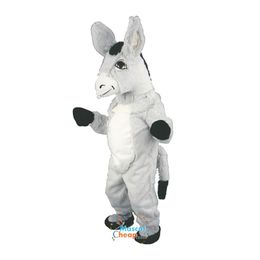 2024 Discount Gray Donkey Mascot Costume Cartoon Anime theme character Christmas Carnival Party Fancy Costumes Adults Size