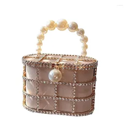 Party Favour Yy Metal Vegetable Basket Diamond Crystal Bag Dinner Hollow Rhinestone Crossbody