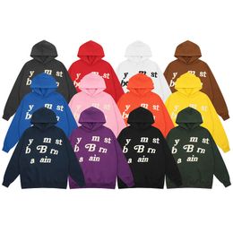 High quality trendy brand new classic foaming letter printing high street loose fitting couple plush sportswear hoodie clothing men and women