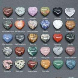 Stone 20Mm Hand Carved Heart Mascot Crystal Natural For Necklace Making Pendants Carving Gemstone Star Healing Mineral Decoration Drop Dhakh