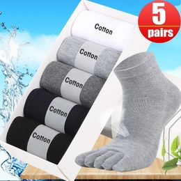 Sports Socks 5pairs Unisex Men Women Toe Cotton Five Finger Running Breathable Sweat Deodorant Antibacterial Casual Sock 231030