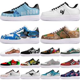 DIY shoes winter green lovely autumn mens Leisure shoes one for men women platform casual sneakers Classic White clean cartoon graffiti trainers sports 21304
