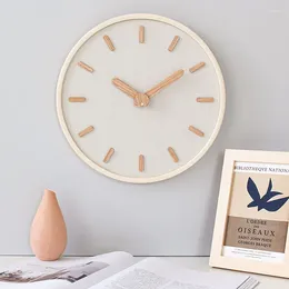 Wall Clocks Japanese Decoration Light Luxury Clock Living Room Mute Original Wood Simple Household Home Decor