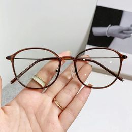 Sunglasses Frames Korean Version Round Thin Edge Frame Glasses Ultra-thin Plain Men And Women Can Be Paired With Myopia Lenses Wholesale