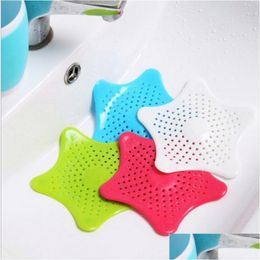 Other Housekeeping Organisation Kitchen Tools Sile Five-Pointed Star Sink Philtre Bathroom Sucker Floor Drains Shower Hair Sewer Co Dhzgw