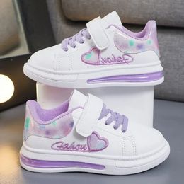 Boots Children s Shoes 2023 Summer Kids Fashion Casual Sports Hook Loop Love Embroidery Princess Girls Sneakers Versatile 231030