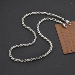 Chains 925 Sterling Silver Original Certified Necklace For Men Women Rope Chain High Quality Jewelry Fit Pendant Fashion