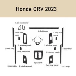 For Honda CRV 2023 Interior Central Control Panel Door Handle Carbon Fiber Sticker Decals Car styling Accessorie