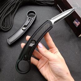 BM Cabon fiber Hanlde Claw Karambit Knives D2 Blade Bounty Hunter Alumnium Alloy handle A07 BM42 EDC Cutting Tools