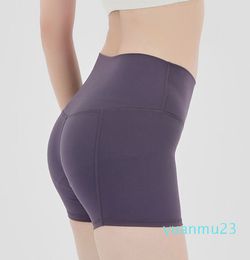 soft stretchy Shorts Out Pocket Sports Shorts Tummy Control Workout Running Athletic Yoga Shorts