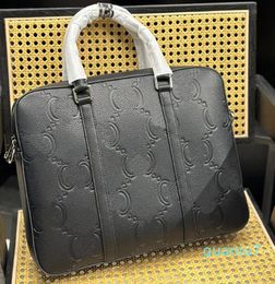 briefcase letter design handbag leather briefcase large capacity fashion business model is laptop bag very good nice