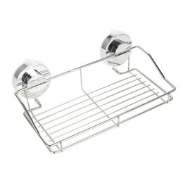 Bathroom Shelves Dual Sucker Shower Organiser Basket Bathroom Shelf Shower Corner Basket Removable Wall Mounted Storage Shelf Rack W/ Suction Cup 231030