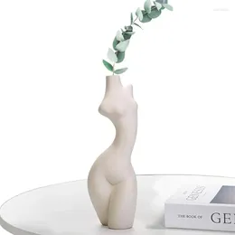 Vases Ceramic Body Vase Women For Plants Flower Pot Tabletop Centrepiece Form Sculptures Bedroom Bathroom
