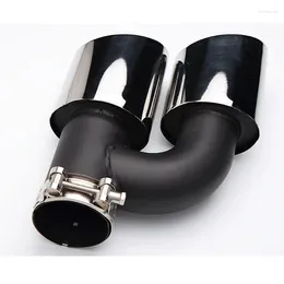 H-shaped Bevel Exhaust Muffler Tip Stainless Steel Tail Pipe Universal AOS
