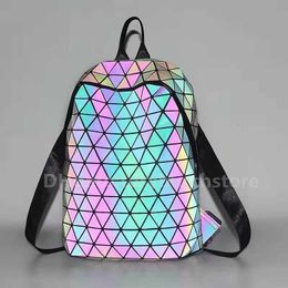 And Women 2023ins Cross Border Tote bags Diamond Backpack Fashion Trend Geometric Lingge Glow Men bag