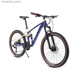 Bikes 26 /27.5 Inches Bicycle Soft Tail Mountain Biking Adult Shock Absorption Aluminium Alloy Front And Rear Mechanical Disc Brakes Q231030