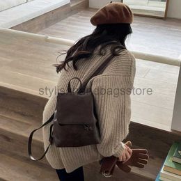 Backpack Outdoor Bags Women's Mini Backpack Spring/Summer Vintage Brown Bag Women's Luxury Designer Wallet Women's Soul Bagstylishhandbagsstore