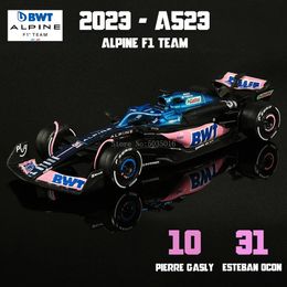 Diecast Model Bburago 1 43 2023 Alpine Team A523 10 Pierre Gasly 31 Esteban Ocon Formula One Alloy Super Toy Die cast car model 231030