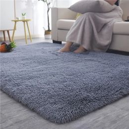 Carpet Silky Fluffy Modern Home Decor Long Plush Shaggy Rug Childrens Play Mats Sofa Living Bedroom Bedside Mat Balcony Carpets 231030