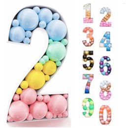 Party Decoration 93/73cm Giant Birthday Figure Balloon Filling Box Wedding Baby Shower Mosaic Numbers Frame