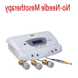 Portable Electroporation Device no Needle Mesotherapy Machine for skin care facial lifting Electrophoresis cooling ultrasound DHL Krkcf