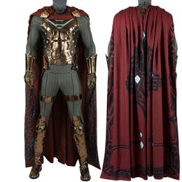 Cosplay Adult Men Spider Far From Home Mysterio Quentin Beck Cosplay Costume Outfit Halloween Party Full Props Suit