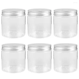 Storage Bottles Clear Plastic Mason Jar Aluminium Lid Jars Portable Snack Containers Food Holder Glass With Lids