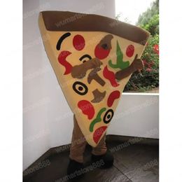 High quality Pizza Mascot Costume Carnival Unisex Outfit Adults Size Halloween Christmas Birthday Party Outdoor Dress Up Promotional Props