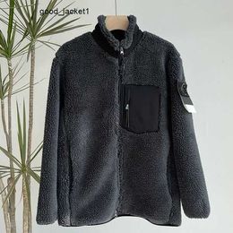 Stone Jacket Desiagner Stones Island Mens Vintage Lamb Wool Jacket Chest Pocket Workwear Coat Couples Warm Padded Top Quality 3 Xy33