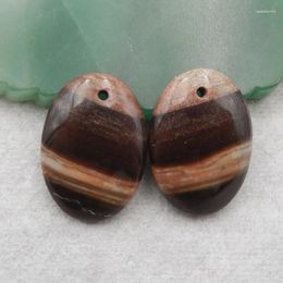 Loose Gemstones Natural Stone Semiprecious Flatback Jasper Hand Earrings Pairs 18x13x3mm3g