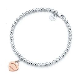 Chains Women's Fashion Bracelets Tiff Bangle Love Heart-shaped Pendant Hand Chain Female Tiffanjewelry S925 Silver Girl Friend Handchains Ladies Bracelet H9y9