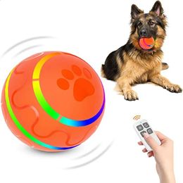 Dog Toys Chews Smart Electric Dog Toy Ball With LED Flashing Pet Cats/Dogs Interactive Chew Toys With Remote Control USB Rechargeable 231031