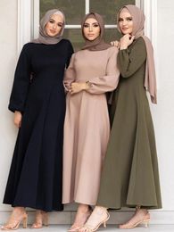 Ethnic Clothing Eid Muslim Women Dress Prayer Abaya Long Maxi Vestidos Solid Modest Elegant Ramadan Gown Abayas Islamic Clothes 2023 Summer