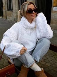 Women's Sweaters Women Oversized Knitted Sweater Pullover Autumn Winter Korean Fashion Loose Long Sleeve Turtleneck Female Tops