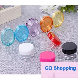 Fashion Wax Container Food Grade Plastic Box 3g/5g Round Bottom Cream Box Small Sample Bottle Cosmetic Packaging Box Bottle 11 Colors