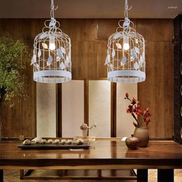 Pendant Lamps American Retro Creative Personality Aisle Balcony Restaurant Pot Shop Bar Small Bird Chandelier