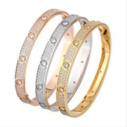 Charm Bracelet for women men love bangle silver rose gold titanium steel fashion designer jewelry screw screwdriver diamond bracel2880