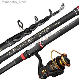 Boat Fishing Rods 2023 Superhard Telescopic Spinning Fishing Rods 1.8M-3.6M Ultra-Light Long Shot Sea Pole Long-Range High Quality Throwing Rod Q231031