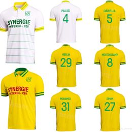 Mens 6 DOUGLAS Soccer Jerseys Nantes 29 MERLIN PIERRE-GABRIEL BAMBA MOHAMED SIMON CHIRIVELLA CASTELLETTO MOLLET MOUTOUSSAMY COCO Football Shirt Kits 2023 24 Club