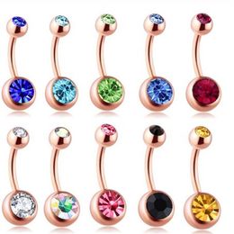 Surgical Steel Curved Navel Ring Piercings Women Belly Button Rings Screw Sexy Earring Body Jewelry266N