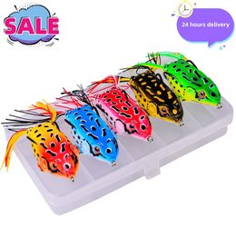 Fishing Accessories 1 Pcs 5G 8.5G 13G 17.5G Frog Lure Soft Tube Bait Plastic With Hooks Topwater Ray Artificial 3D Eyes 231030