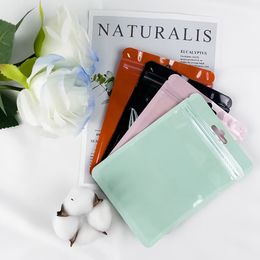 Self-sealing moisture-proof sealing bag transparent ins wind Macaron Colour Ziplock bag Plastic bag thickened Colour Jewellery snack card storage sealed bag