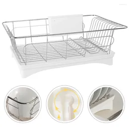 Kitchen Storage Cutlery Drainer Dish Strainer Holder Drying Rack Utensils Household Draining Tray Detachable Stainless Sink