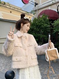 Women's Fur Autumn Winter Fragrant Lamb Hair Plush Thickened Coat Ladies Gentlemen's Temperament Jackets