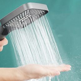 Bathroom Shower Heads 4 Mode Adjustable Rainfall Large Flow Showerhead High Pressure Water Saving Mixer Accessories 231030
