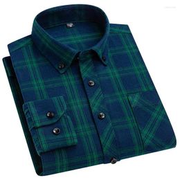 Men's Casual Shirts Plus Size 8XL 7XL Plaid Shirt Long Sleeved Classic Autumn Winter Pure Cotton Comfort Home Wear Christmas