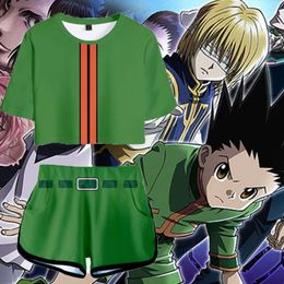 Japan Anime X Hunter 3D Print Tracksuit Men Women Tops + Shorts Outfits Killua Zoldyck Hisoka Cosplay Costumes C42M24